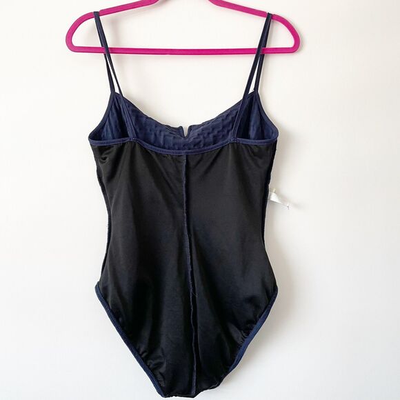Magicsuit Navy Blue Textured High Leg One Piece Swimsuit 12 - Picture 7 of 13